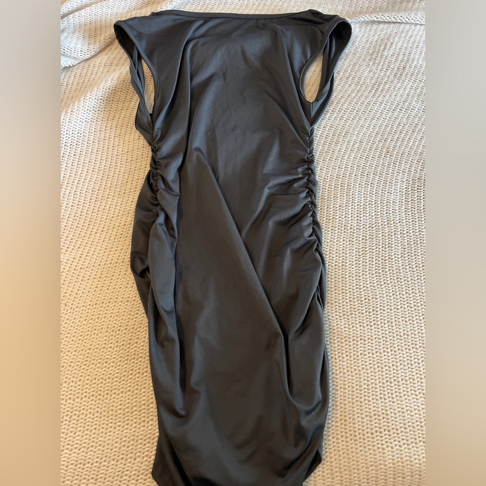 Elegant Black Ruched Dress